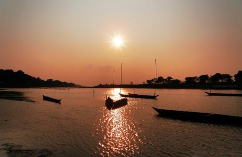 Sunset on river Brahmaputra